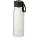 Ljungan 500 ml copper vacuum insulated stainless steel bottle with PU leather strap and lid
