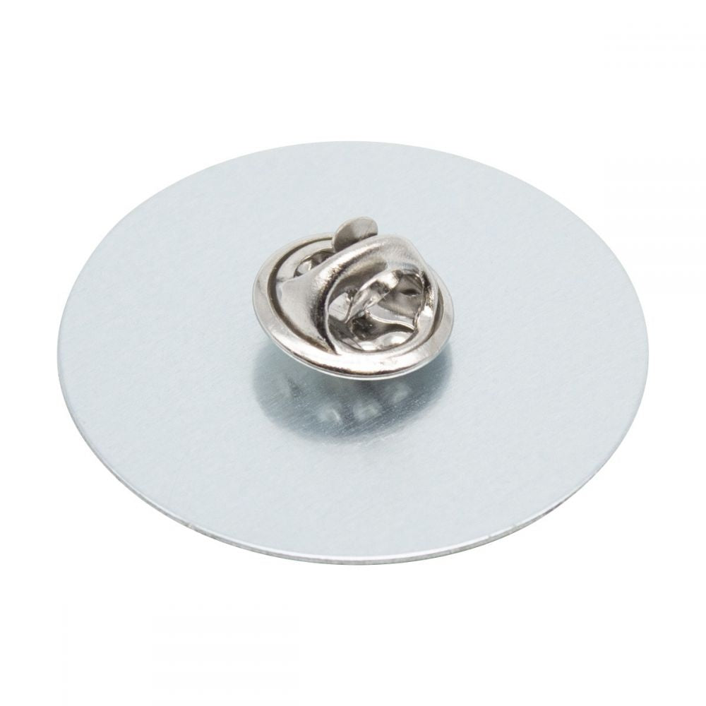 Aluminium Clutch Pin Badge (UK Made: 21 Standard Shapes/Sizes)