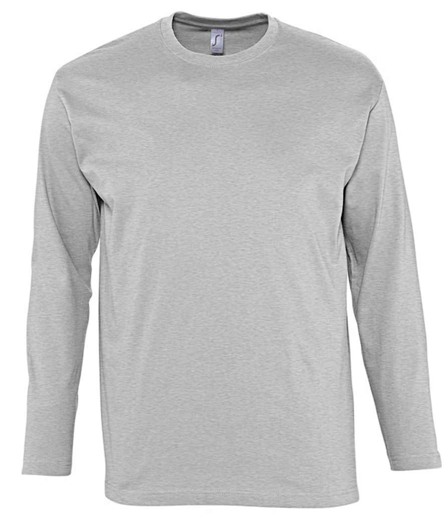 SOL'S Monarch Long Sleeve T-Shirt Grey Marl