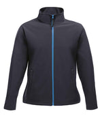 Regatta Ladies Ablaze Printable Soft Shell Jacket Navy/French Blue