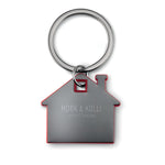 House shape plastic key ring
