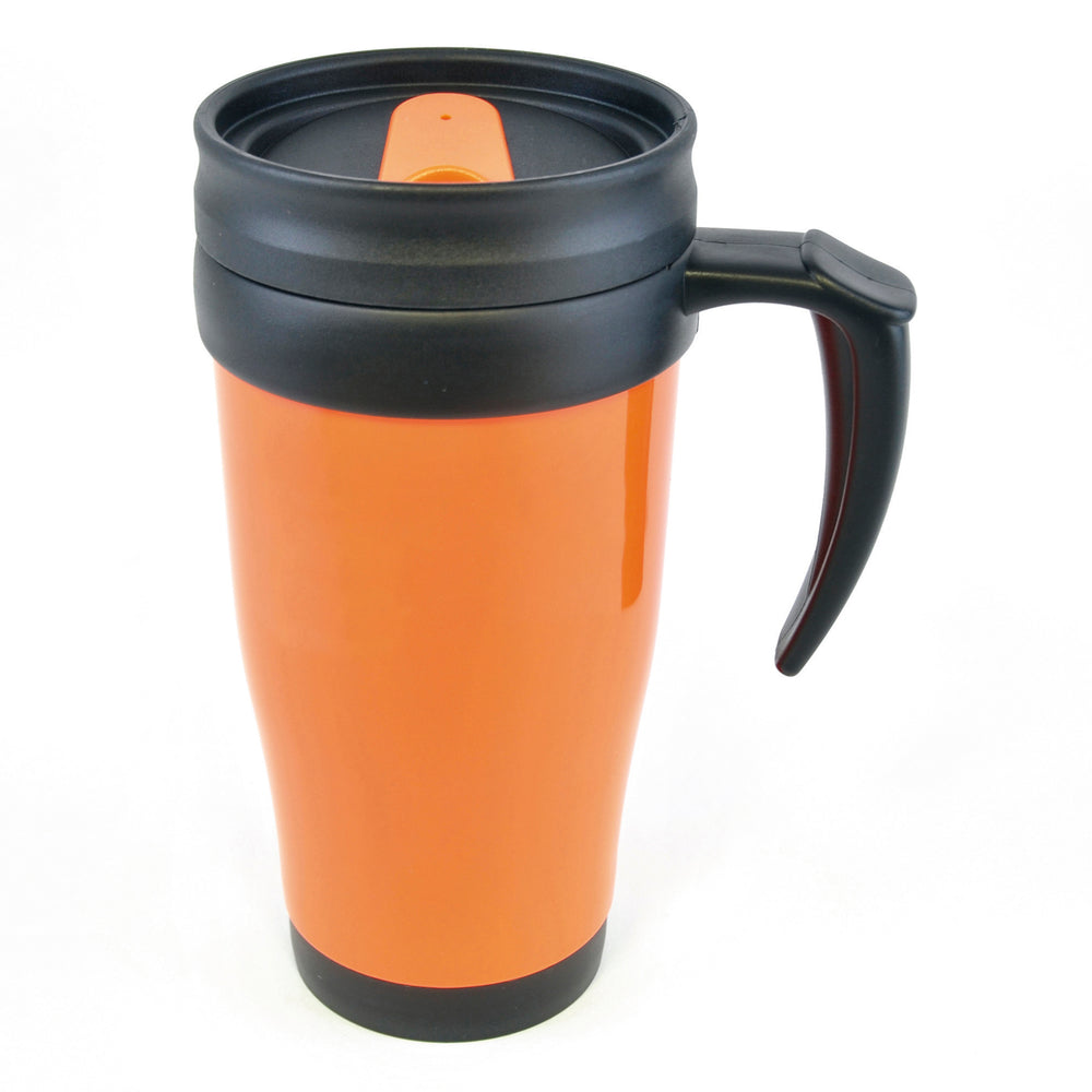 Branded Polo Plus 400 ml Plastic Solid Coloured Travel Mug