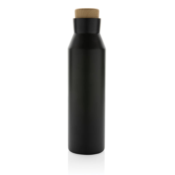 Branded Gaia RCS certified recycled stainless steel vacuum bottle