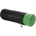 Huggy fleece plaid blanket with carry pouch