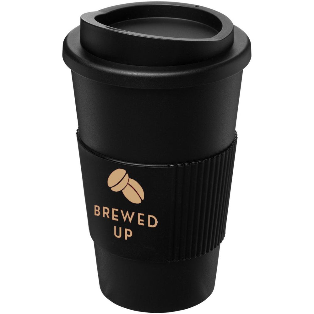 Branded Americano® 350 ml insulated tumbler with grip