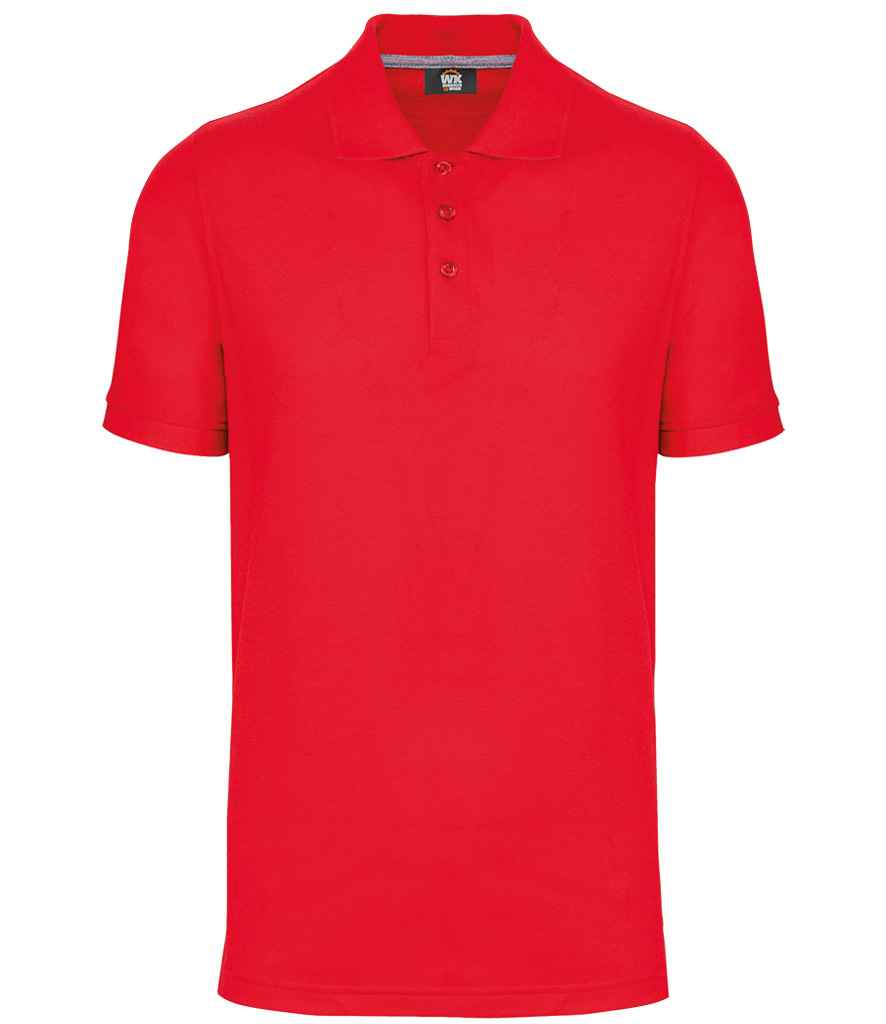 WK Designed to Work Anti-Bacterial Piqué Polo Shirt Red