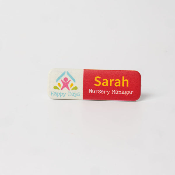 Always Recycled Thin Rectangular Essential Name Badge - Combo Clip