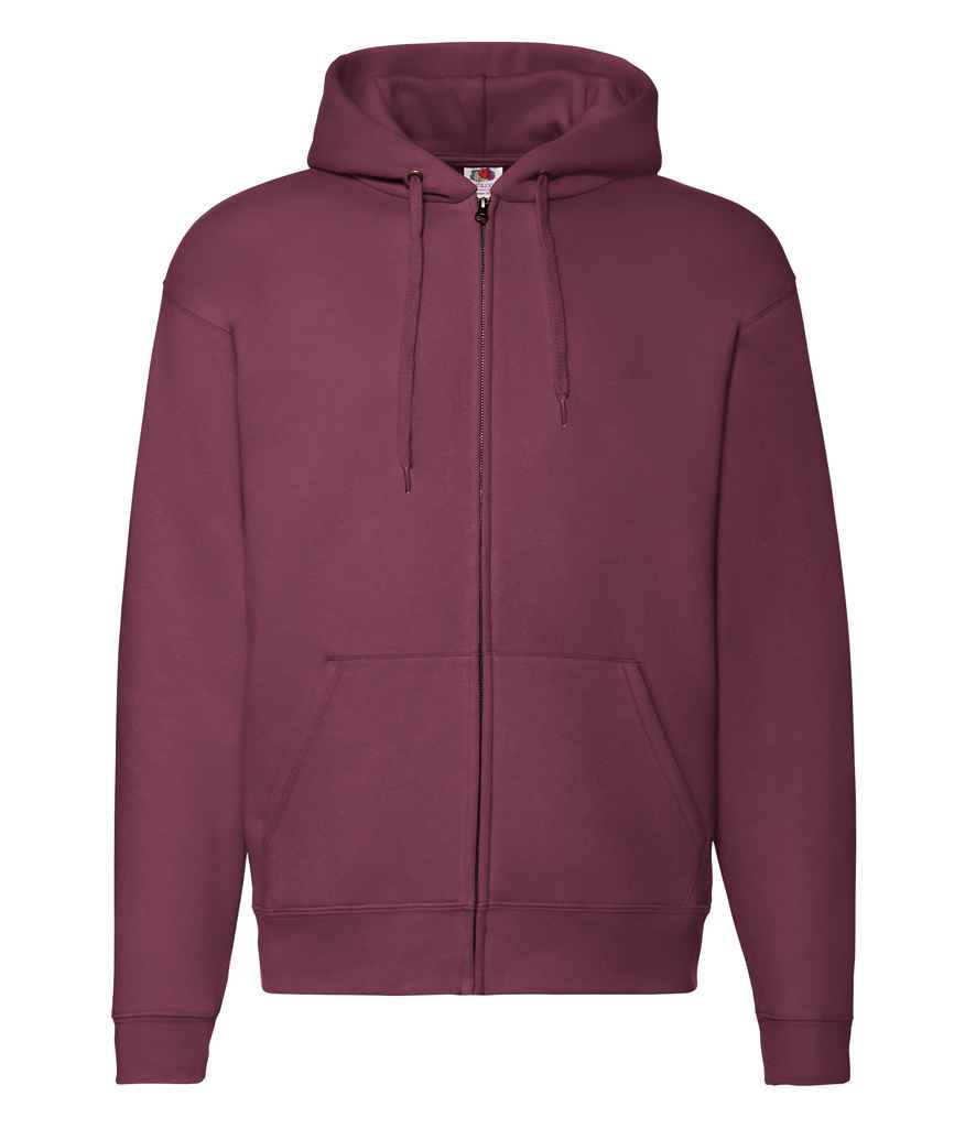 Fruit of the Loom Premium Zip Hooded Sweatshirt Burgundy
