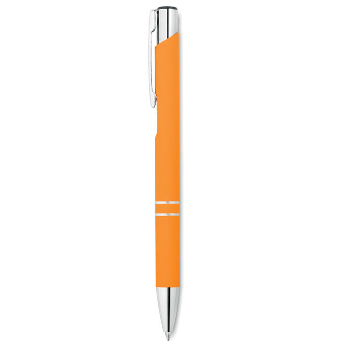 Ball pen in rubberised finish | Branded Metal Pen