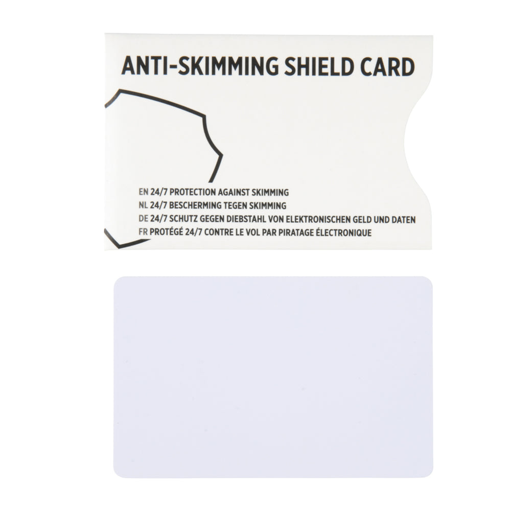 Branded Anti-skimming RFID shield card with active jamming chip