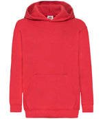 Fruit of the Loom Kids Classic Hooded Sweatshirt Red
