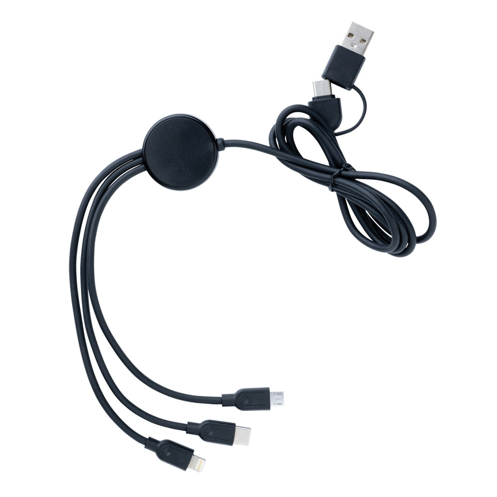 Branded RCS recycled TPE and recycled plastic 6-in-1 cable