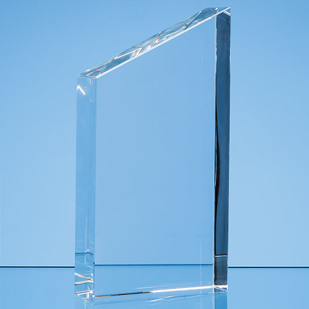 Branded 17.5cm Optical Crystal Diagonal Slope Award