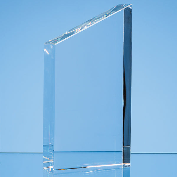 Branded 17.5cm Optical Crystal Diagonal Slope Award