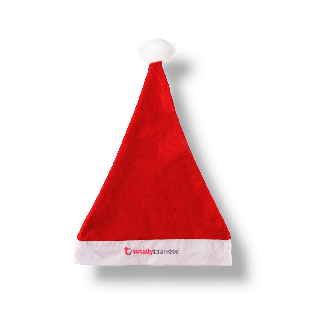 Promotional Budget Felt Santa Hat | Custom Logo Santa Hats | No Minimum Order