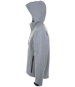 SOL'S Replay Hooded Soft Shell Jacket Grey Marl