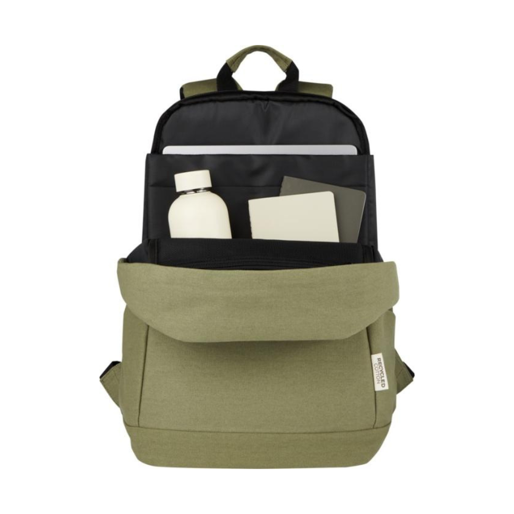 Joey 15.6" GRS recycled canvas anti-theft laptop backpack 18L