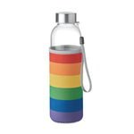 Glass bottle in pouch 500ml Multicolour