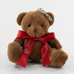 Bow Bear I 10cm Swift Keyring Bear, Brown