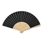 Branded Manual hand fan with bamboo handle