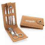 6 Piece Manicure Set in a Cork Pocket Case