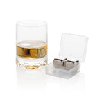 Branded Re-usable stainless steel ice cubes 4pc