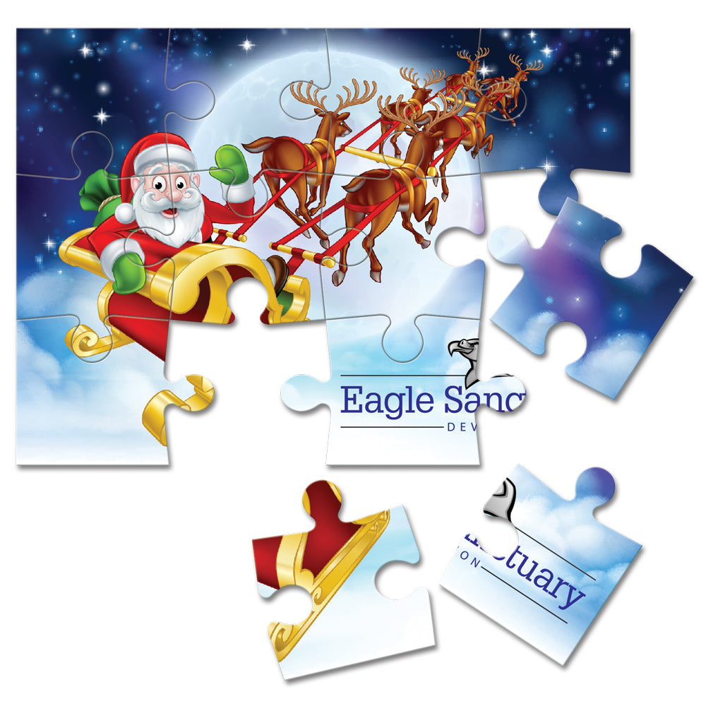 12 Piece Jigsaw in Festive Theme. A6 Size