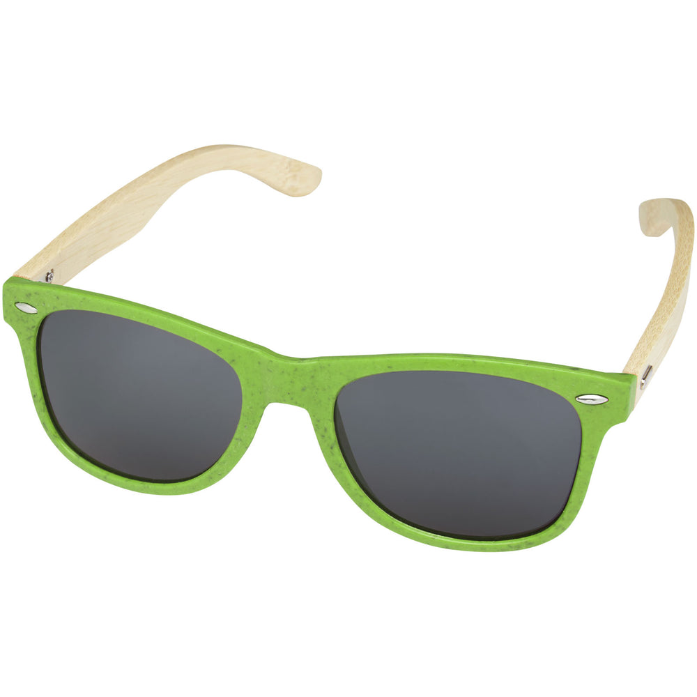 Branded Sun Ray bamboo sunglasses
