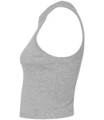 Bella Ladies Micro Rib Racer Tank Top Athletic Heather