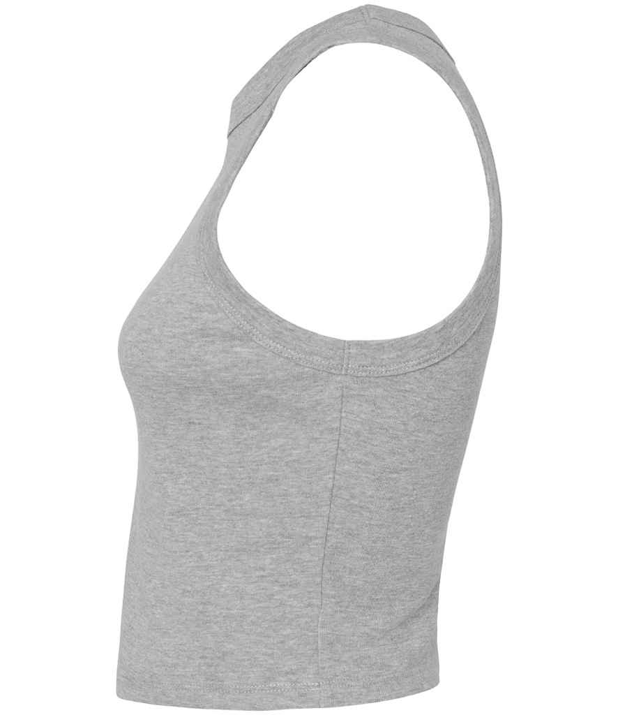 Bella Ladies Micro Rib Racer Tank Top Athletic Heather