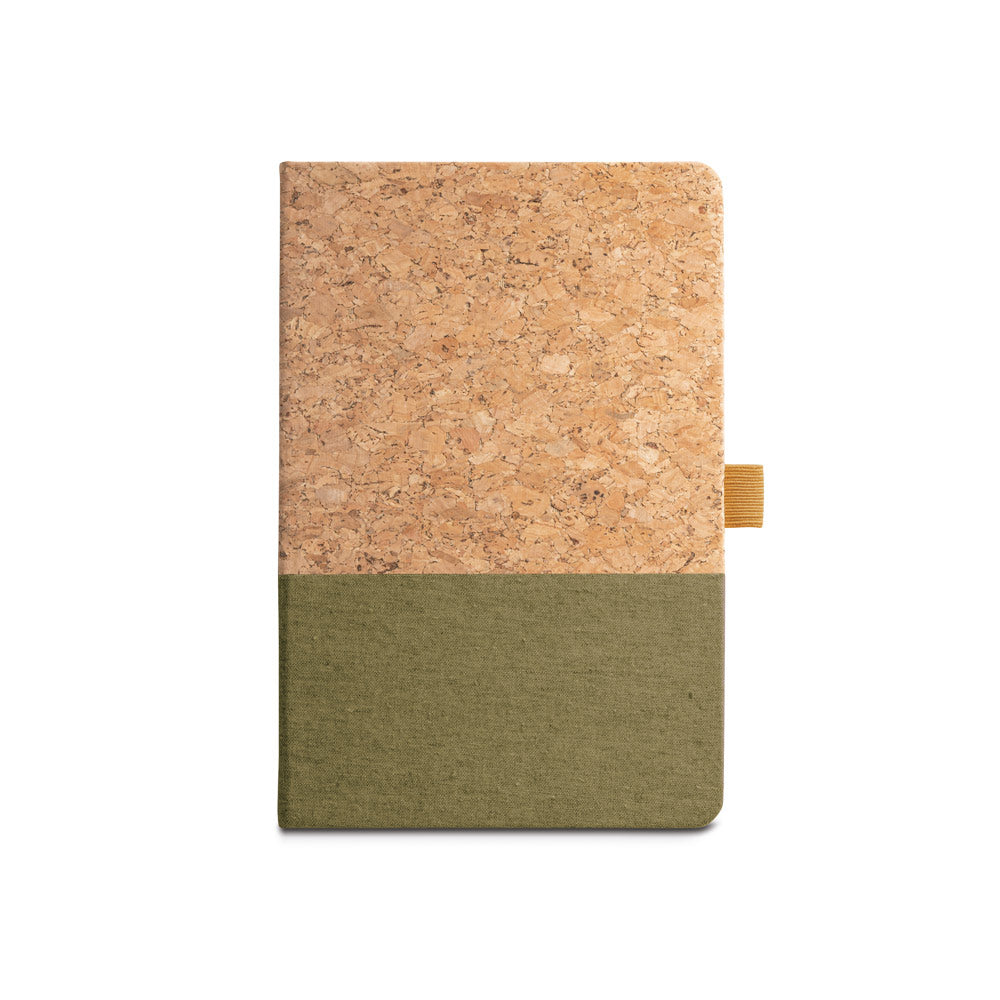 KLEE. A5 notebook in cork and linen with lined sheets
