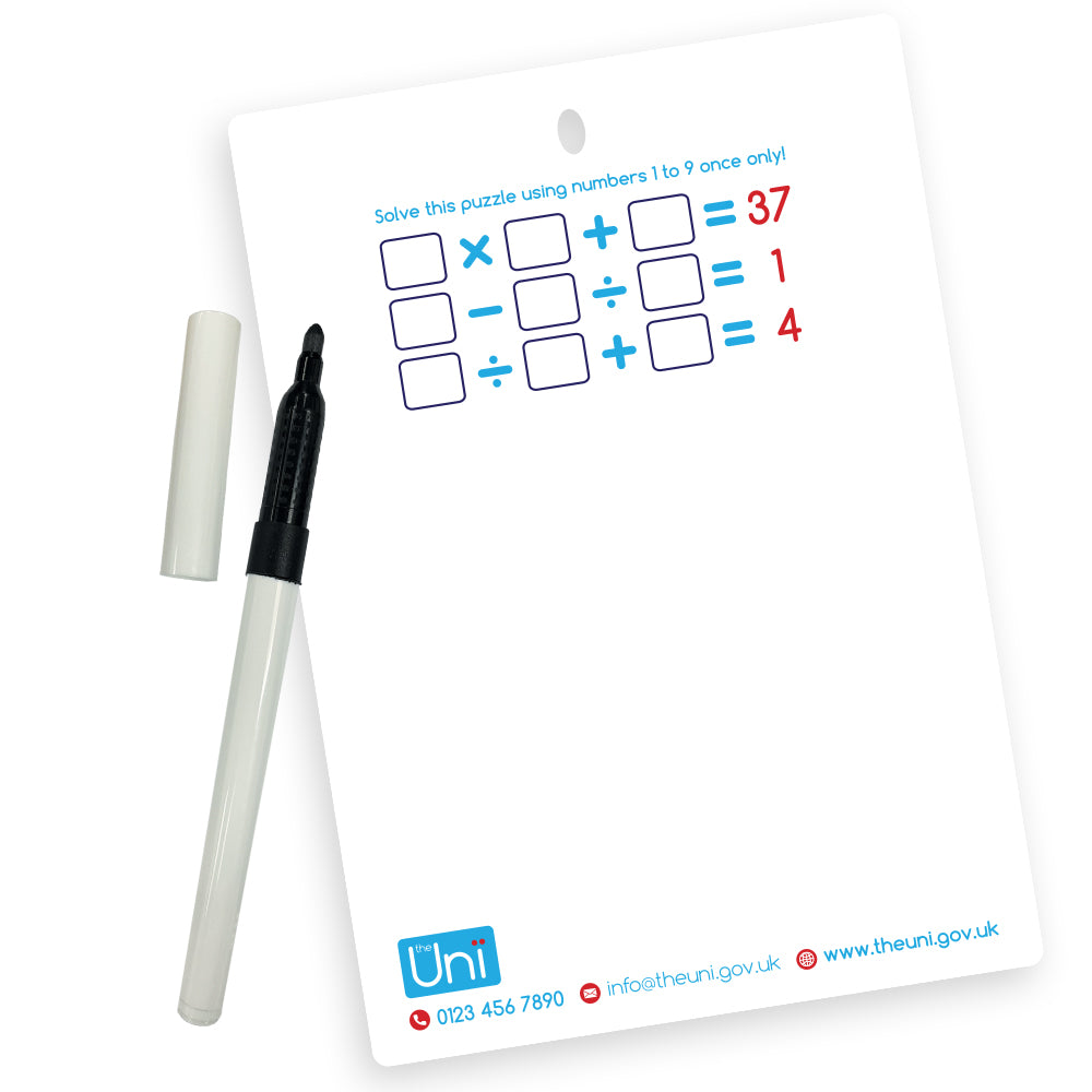 A5 Puzzle Memo Board with Dry-Wipe Surface