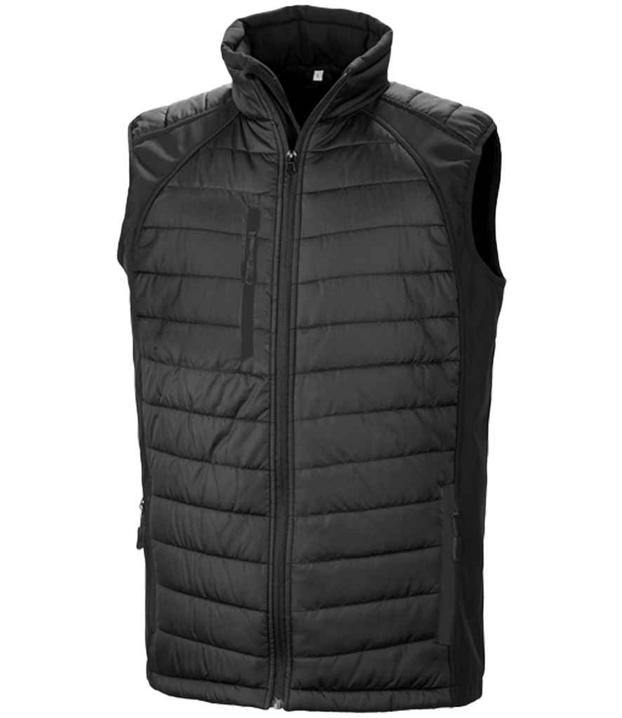 Result Genuine Recycled Compass Padded Gilet Black/Black