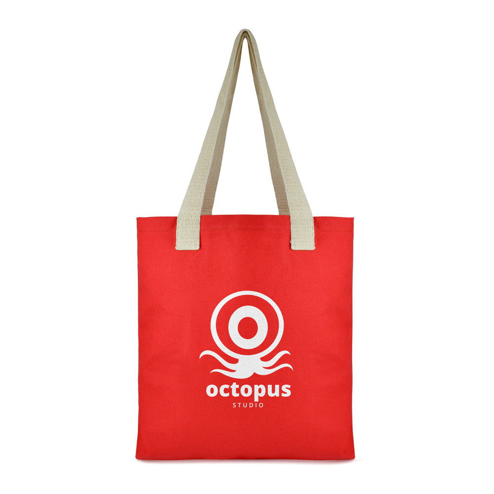 Branded Hegarty dyed canvas bag with cotton webbing handles