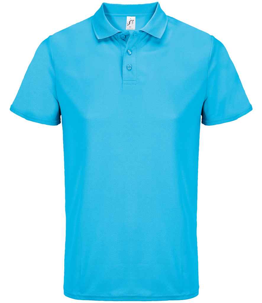 SOL'S Unisex Pitcher Recycled Polyester Piqué Polo Shirt Aqua