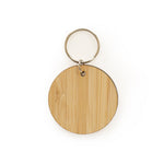 Branded Hove Round Wooden Keyring