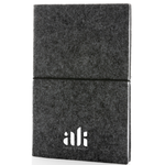 GRS certified recycled felt A5 softcover notebook