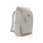 Impact AWARE™ 16 oz. recycled canvas 15" laptop backpack