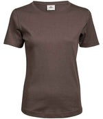 Tee Jays Ladies Interlock T-Shirt Chocolate