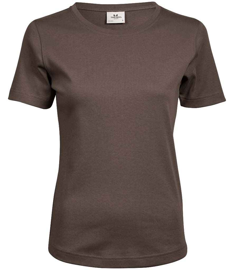 Tee Jays Ladies Interlock T-Shirt Chocolate