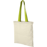 Nevada 100 g/m² cotton tote bag coloured handles 7L | Branded Tote Bag