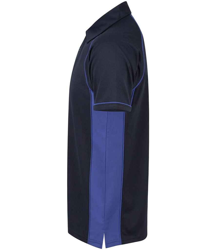 Finden + Hales Performance Piped Polo Shirt Navy/Royal Blue
