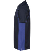 Finden + Hales Performance Piped Polo Shirt Navy/Royal Blue