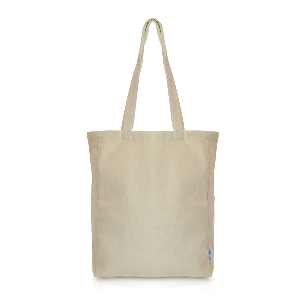Branded 10oz Recycled Cotton Shopper with gusset and long handles