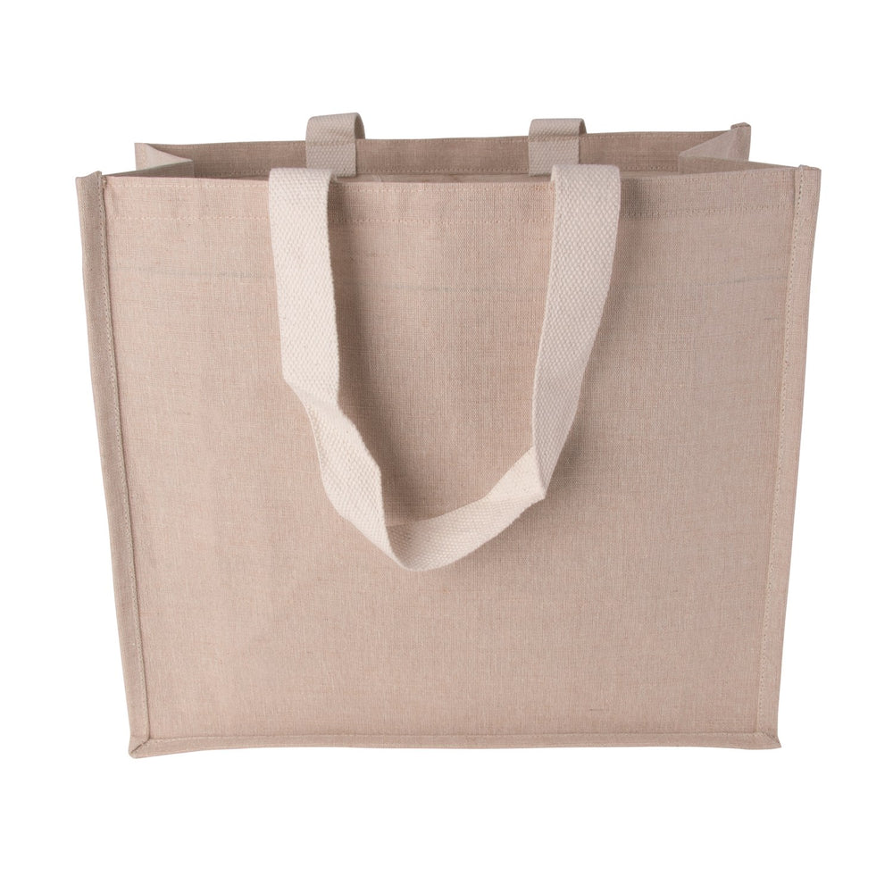 Tolldene Canvas shopper with woven handles
