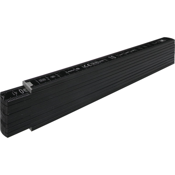Branded Pinwherry 2m foldable ruler (black)