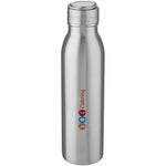 Harper 700 ml stainless steel water bottle with metal loop