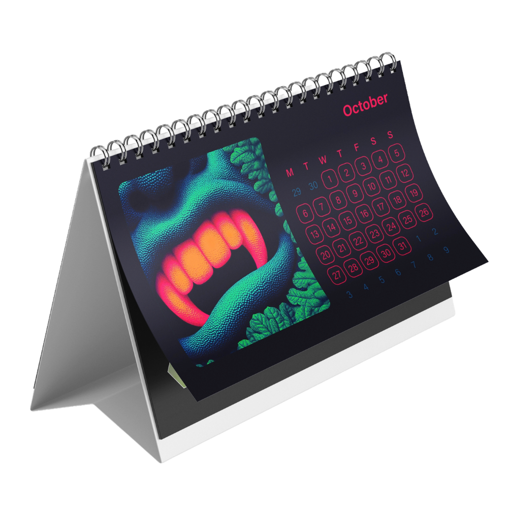 Branded Long Edge Desk Calendars