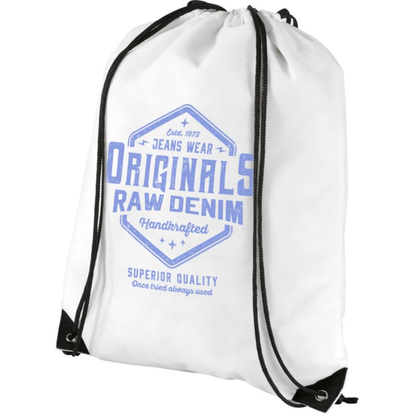 Branded Evergreen non-woven drawstring backpack 5L