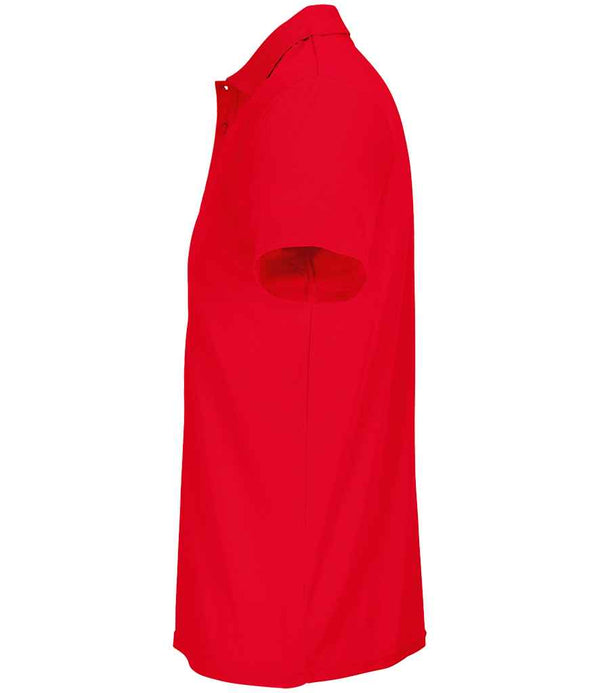 SOL'S Unisex Pitcher Recycled Polyester Piqué Polo Shirt Red